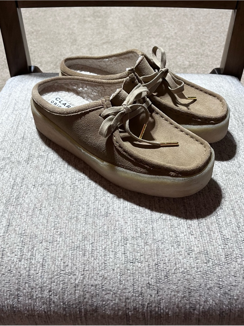 Clarks Tan Suede Slip-On
